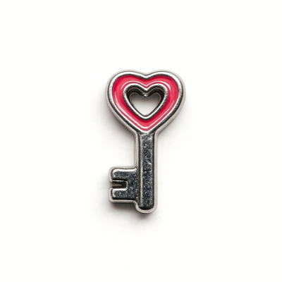 charm - chave do amor prata