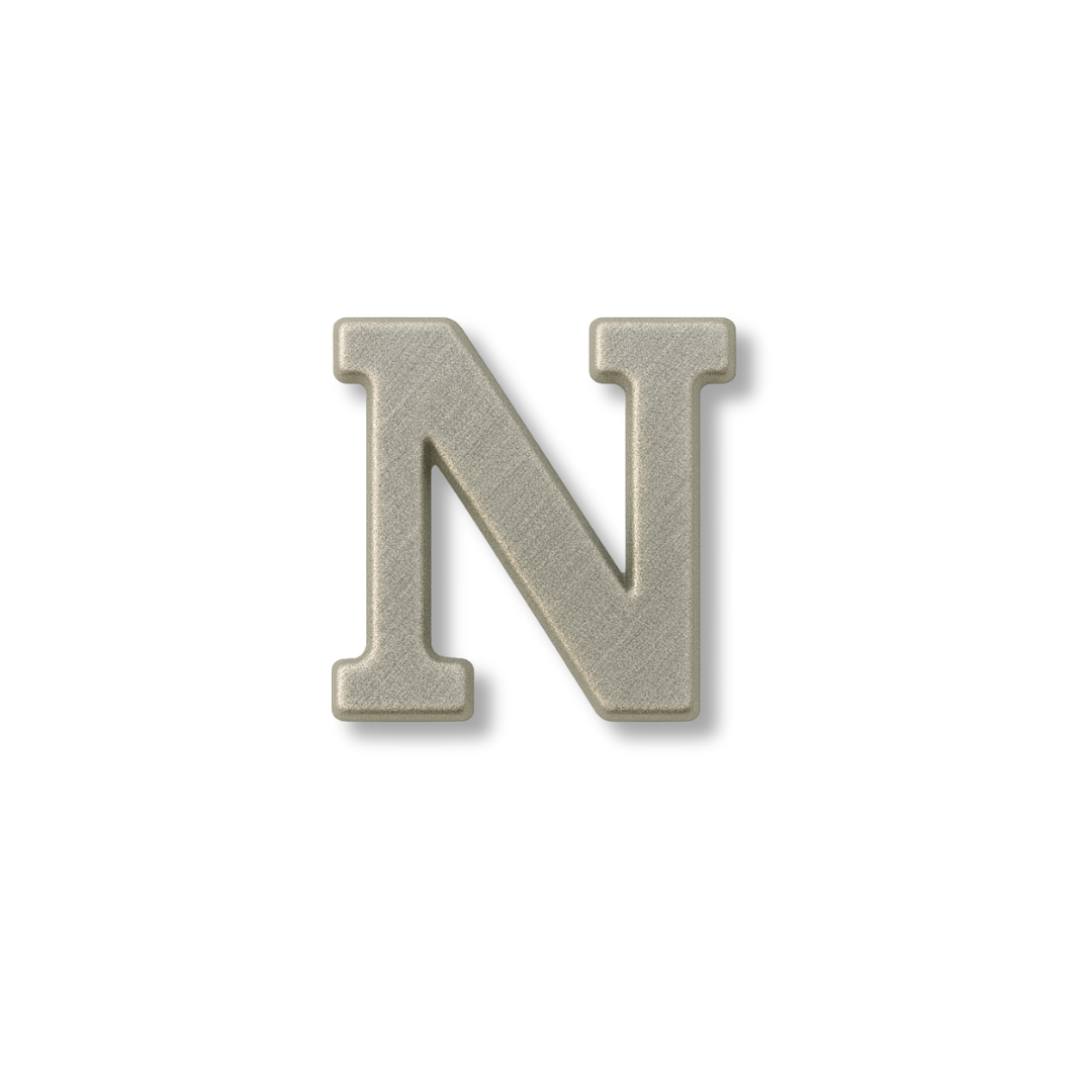 Charm - letras PLATA LISAS