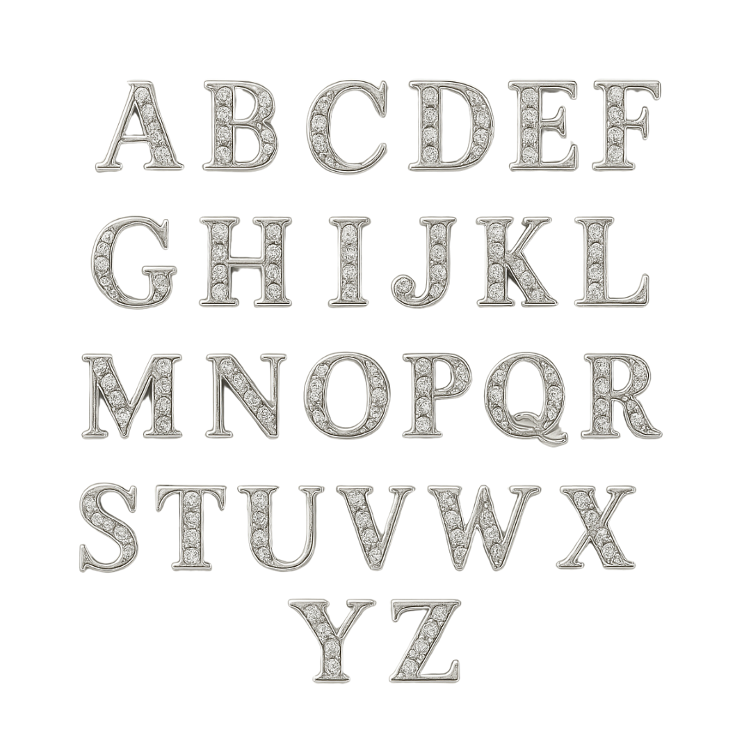 Charm - Letras Plata C/BRILLO
