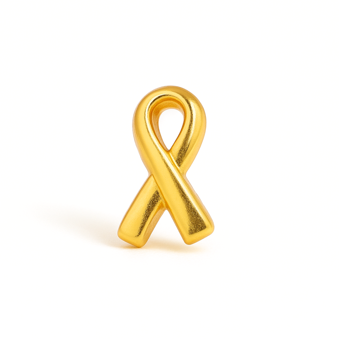 Charm - Laço da Conscientização dourado