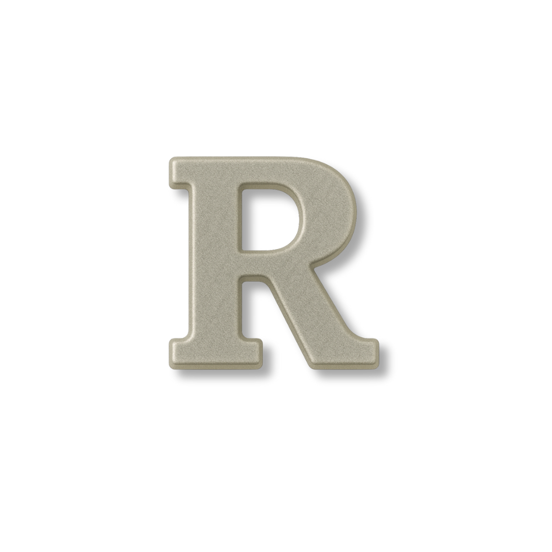 Charm - letras PLATA LISAS