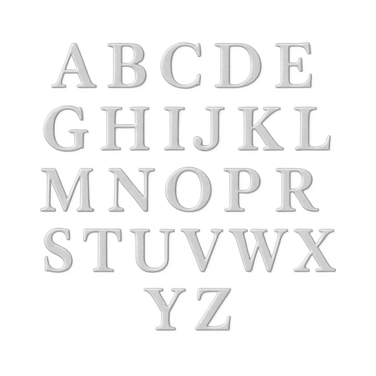 Charm - letras PLATA LISAS