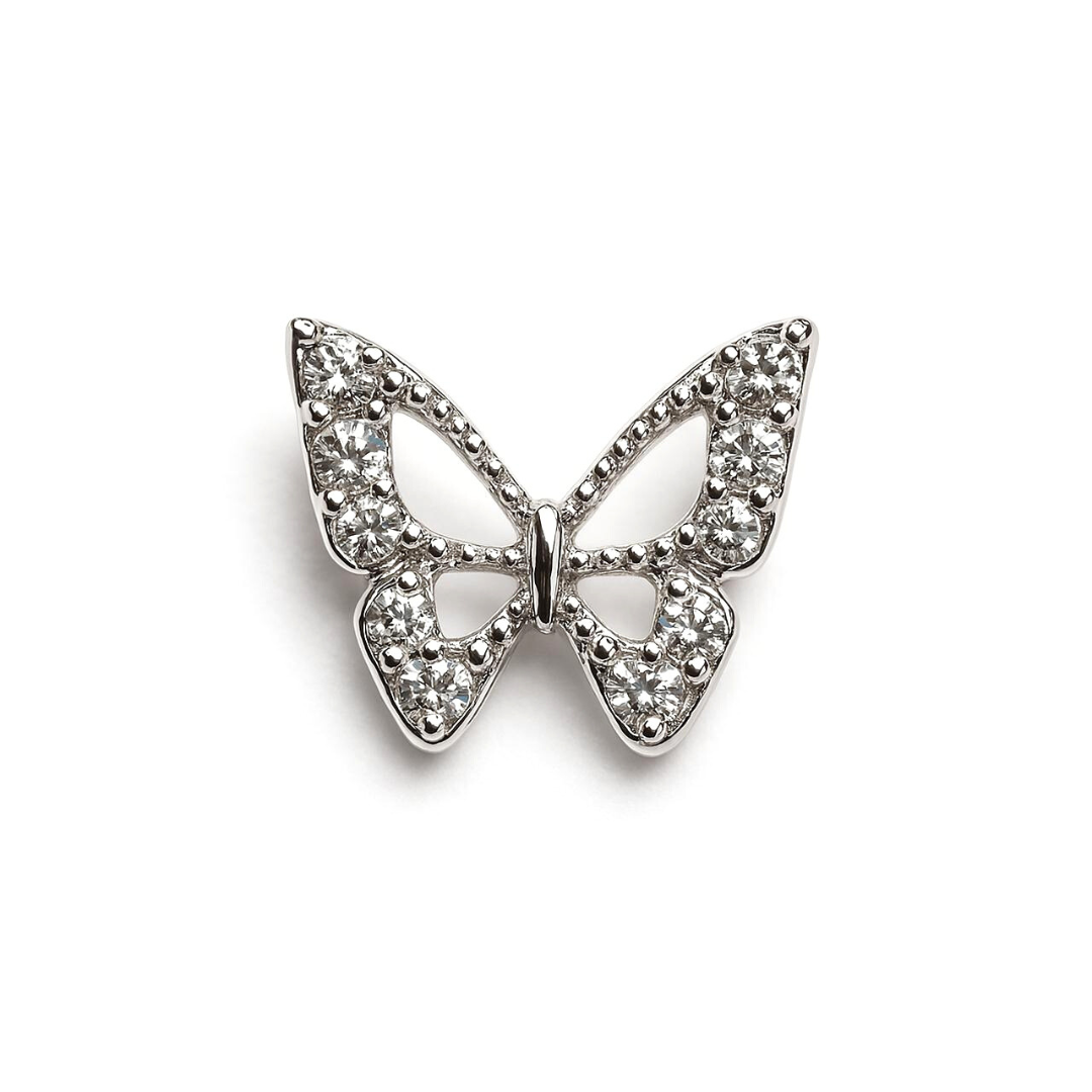 charm - borboleta prata