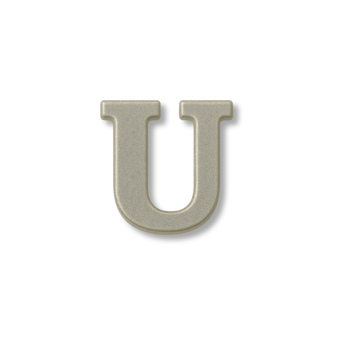 Charm - letras PLATA LISAS