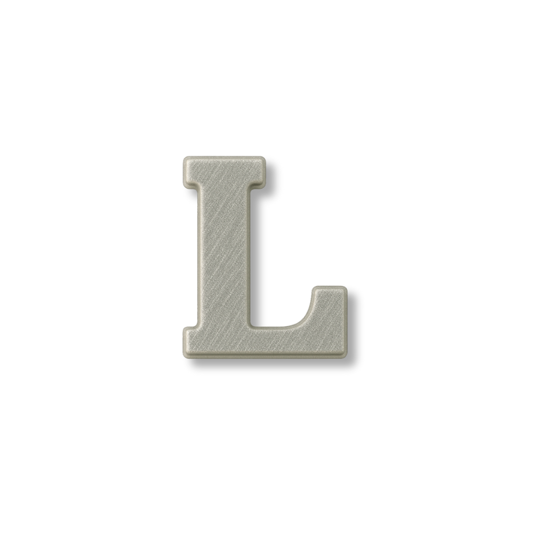 Charm - letras PLATA LISAS